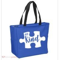 Be Kind Autism Awareness Puzzle Tote Bag thumb 2