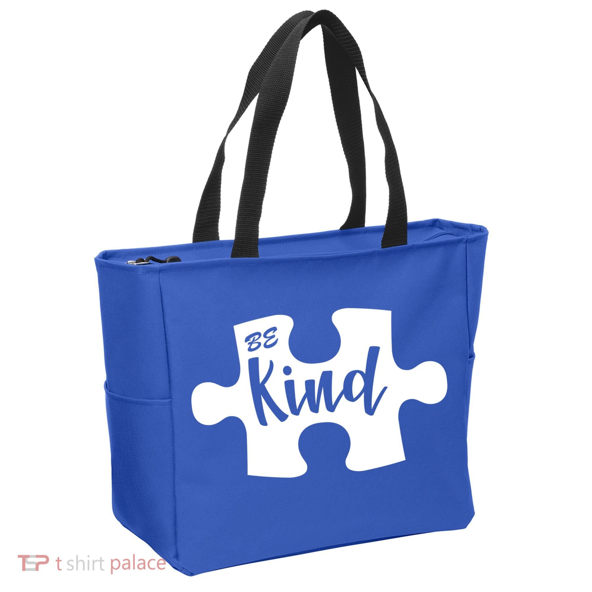Be Kind Autism Awareness Puzzle Tote Bag