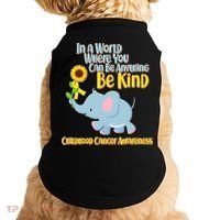 Be Kind Childhood Cancer Awareness Doggie Tank thumb 0