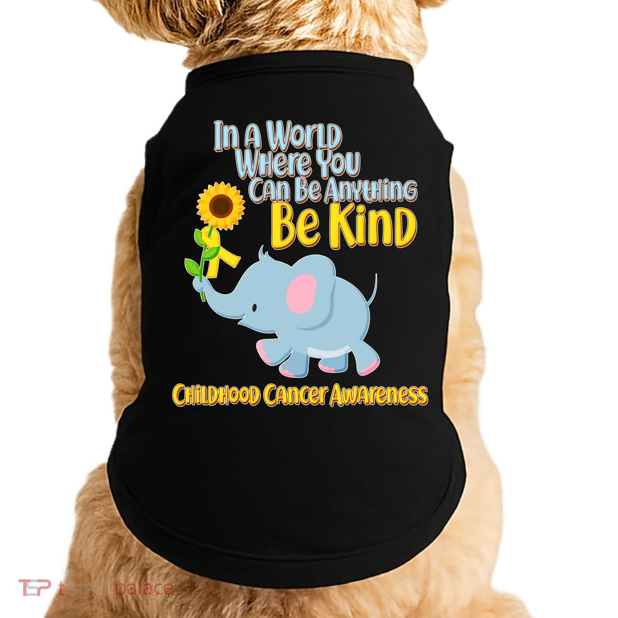 Be Kind Childhood Cancer Awareness Doggie Tank
