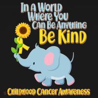 Be Kind Childhood Cancer Awareness Doggie Tank thumb 4