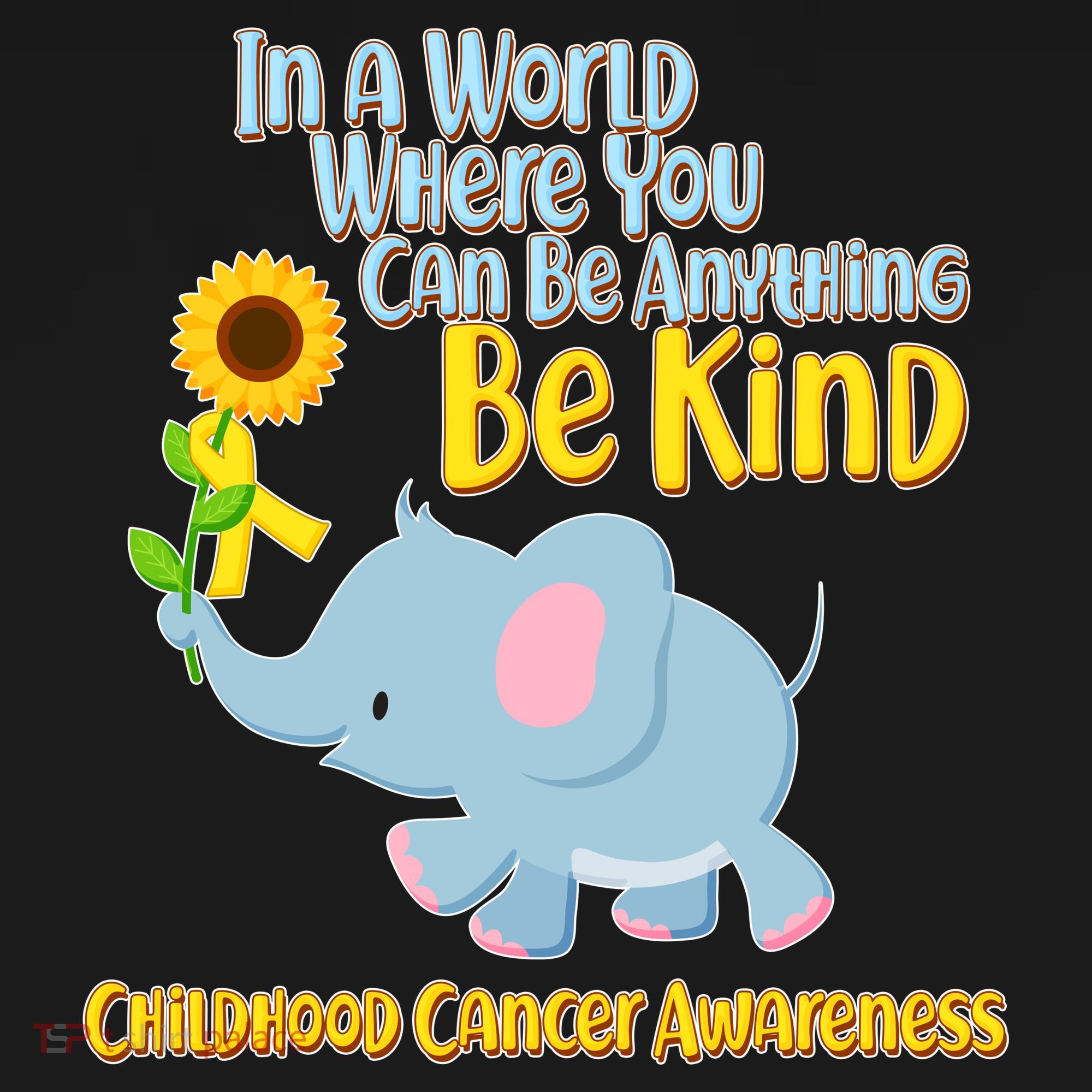 Be Kind Childhood Cancer Awareness Doggie Tank