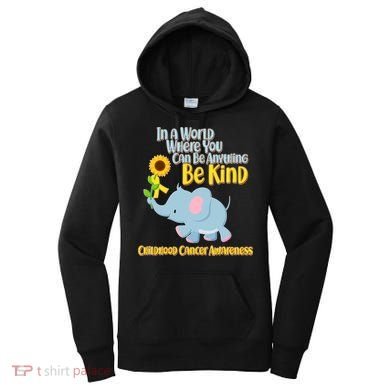 Be Kind Childhood Cancer Awareness Women's Hoodie