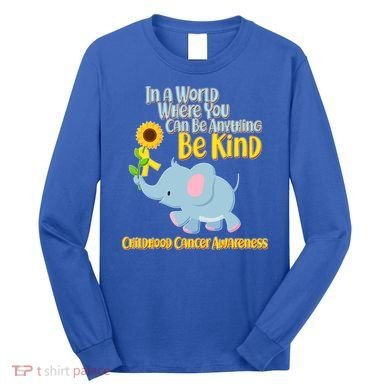 Be Kind Childhood Cancer Awareness Long Sleeve Shirt