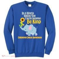 Be Kind Childhood Cancer Awareness Sweatshirt thumb 0