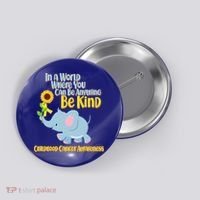 Be Kind Childhood Cancer Awareness Button thumb 0