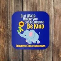 Be Kind Childhood Cancer Awareness Coaster thumb 0