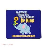 Be Kind Childhood Cancer Awareness Mousepad thumb 0