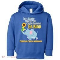 Be Kind Childhood Cancer Awareness Toddler Hoodie thumb 0