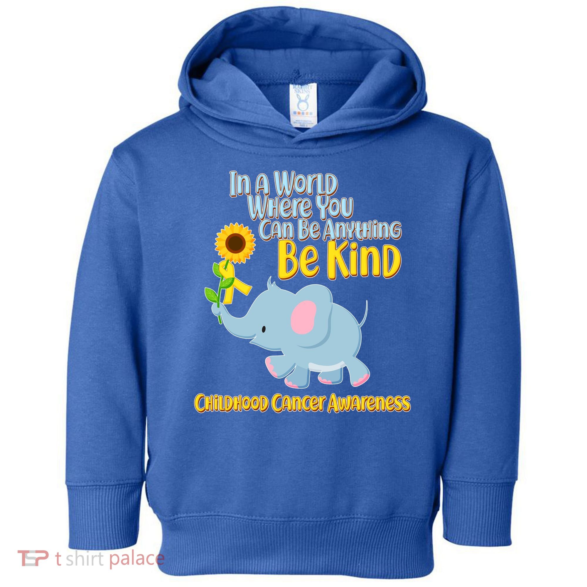 Be Kind Childhood Cancer Awareness Toddler Hoodie