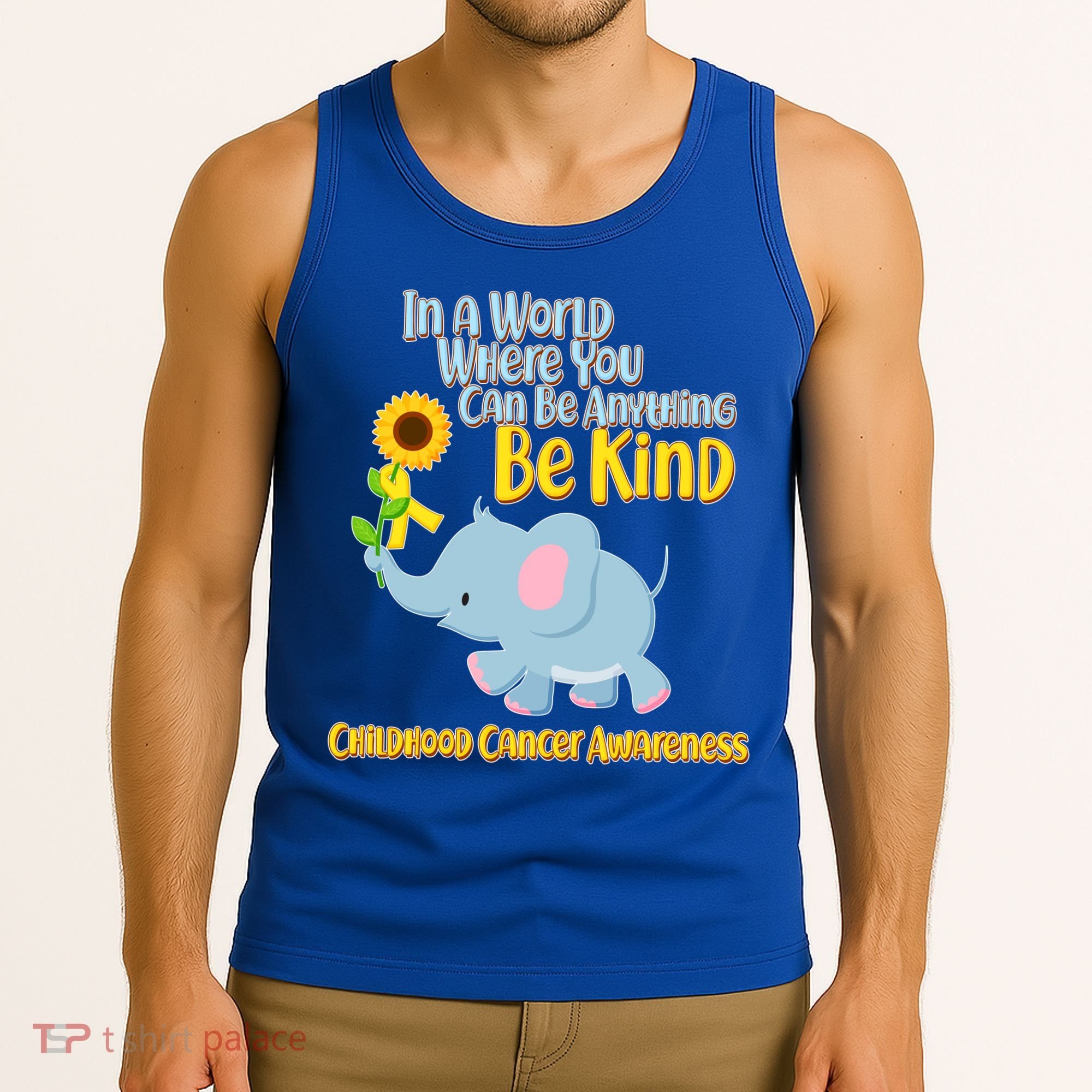Be Kind Childhood Cancer Awareness Tank Top
