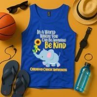 Be Kind Childhood Cancer Awareness Tank Top thumb 4