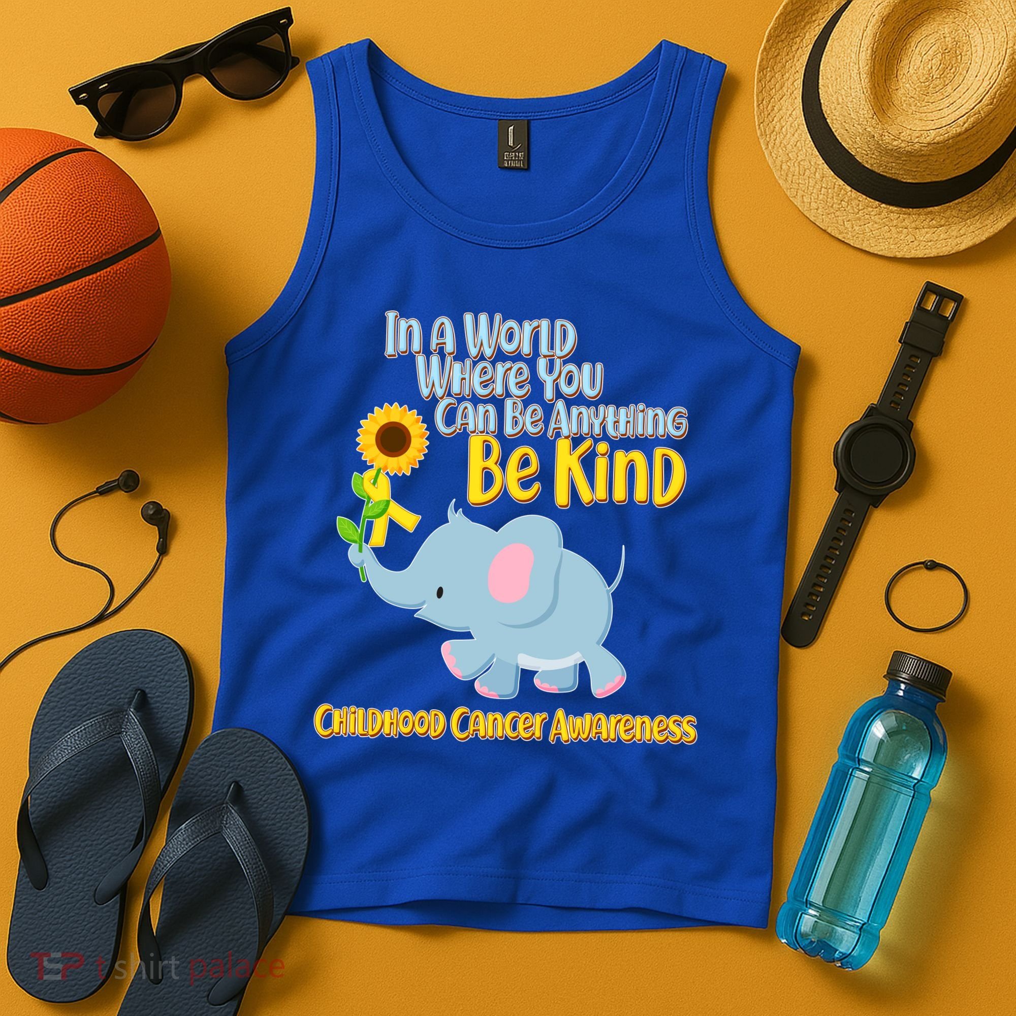 Be Kind Childhood Cancer Awareness Tank Top