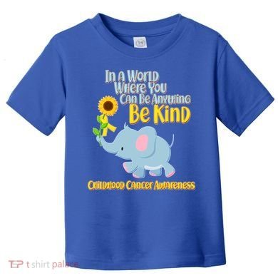 Be Kind Childhood Cancer Awareness Toddler T-Shirt