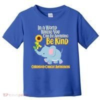 Be Kind Childhood Cancer Awareness Toddler T-Shirt thumb 0