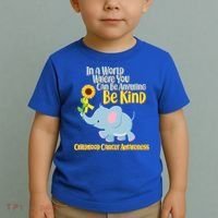 Be Kind Childhood Cancer Awareness Toddler T-Shirt thumb 2