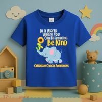 Be Kind Childhood Cancer Awareness Toddler T-Shirt thumb 3