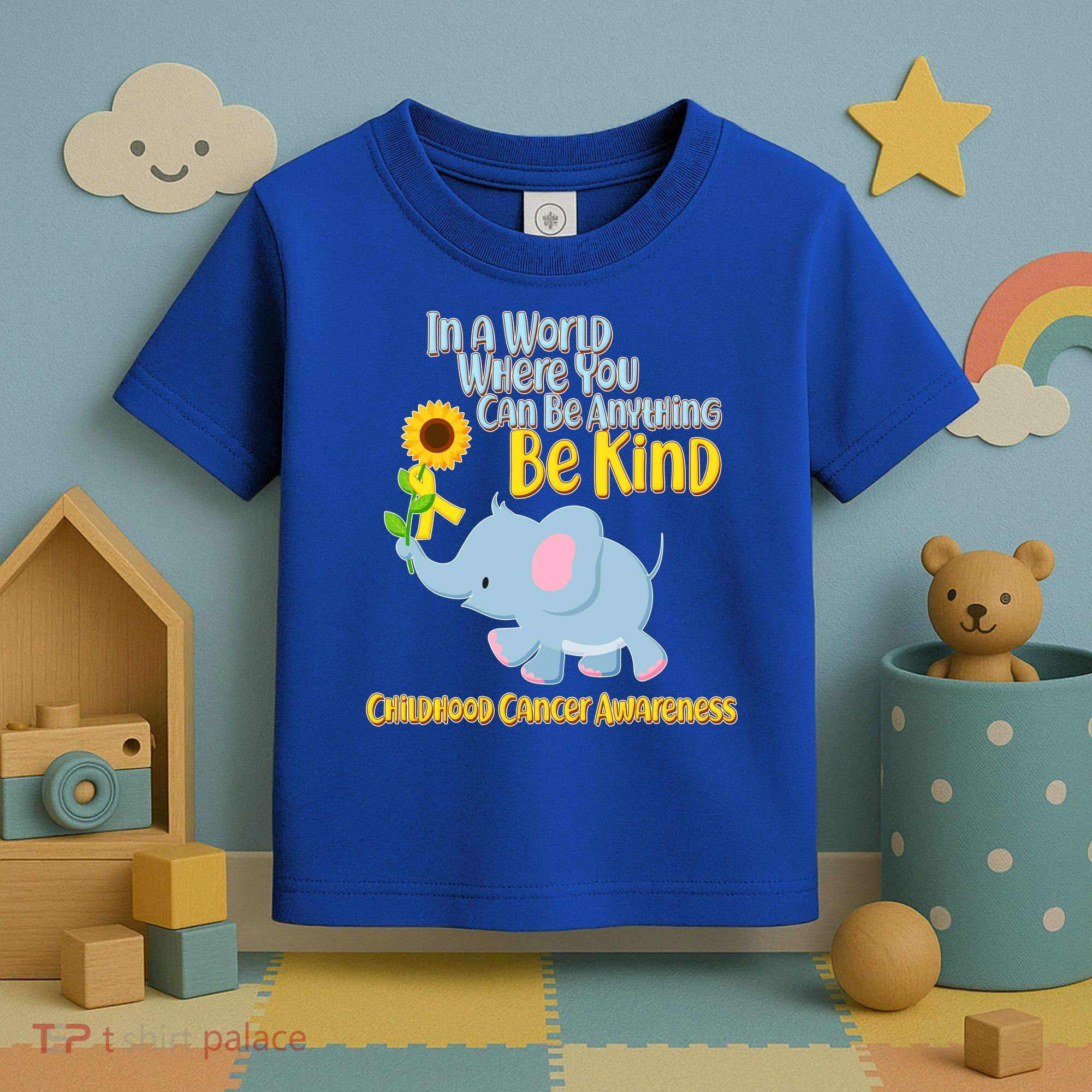 Be Kind Childhood Cancer Awareness Toddler T-Shirt