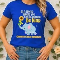Be Kind Childhood Cancer Awareness Women's T-Shirt thumb 2