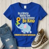 Be Kind Childhood Cancer Awareness Women's T-Shirt thumb 3