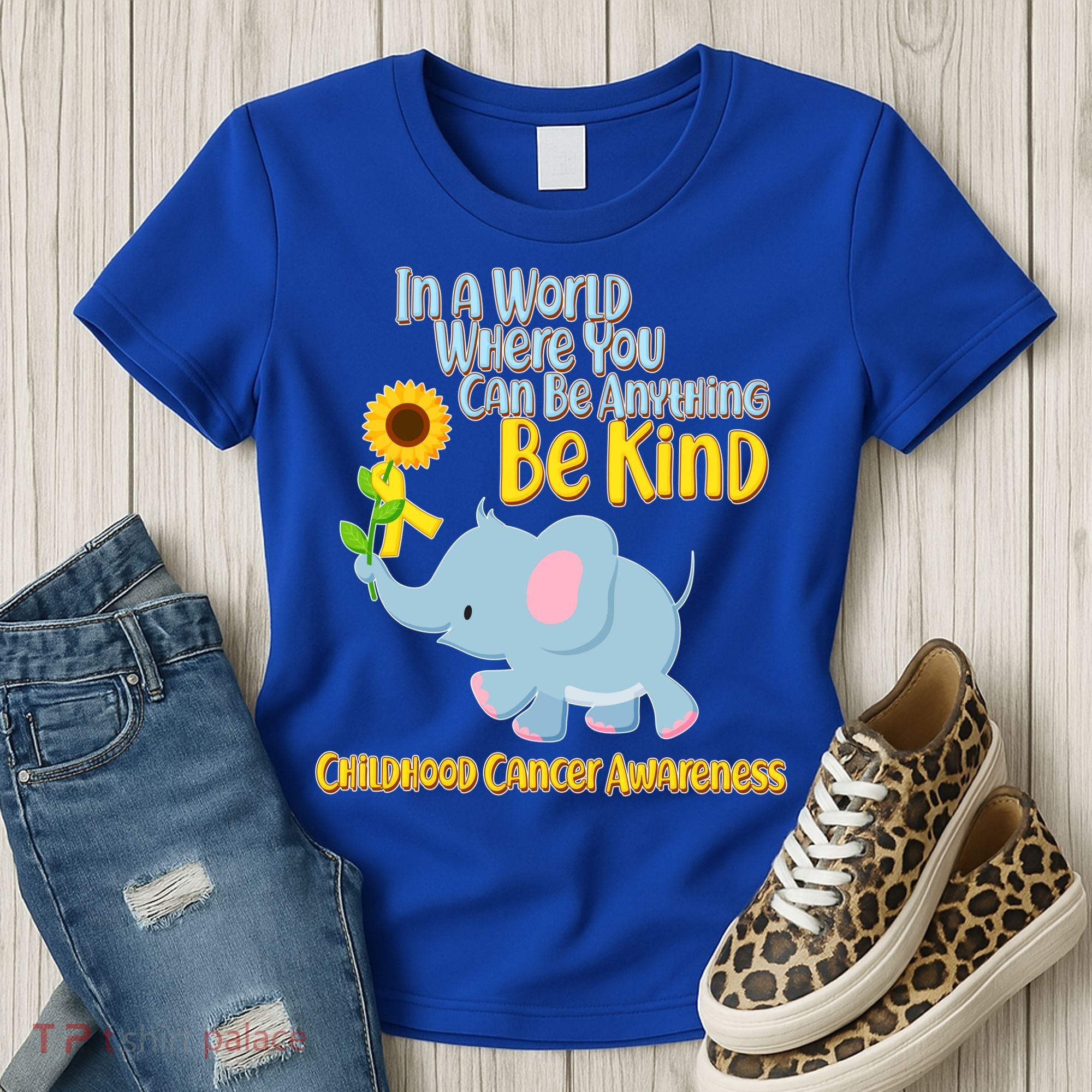 Be Kind Childhood Cancer Awareness Women's T-Shirt