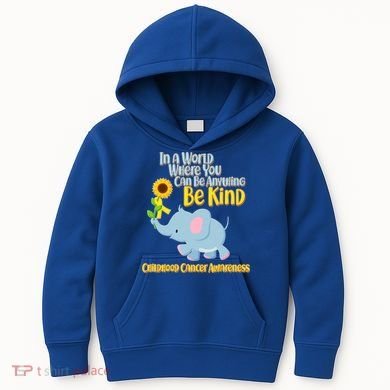 Be Kind Childhood Cancer Awareness Kids Hoodie