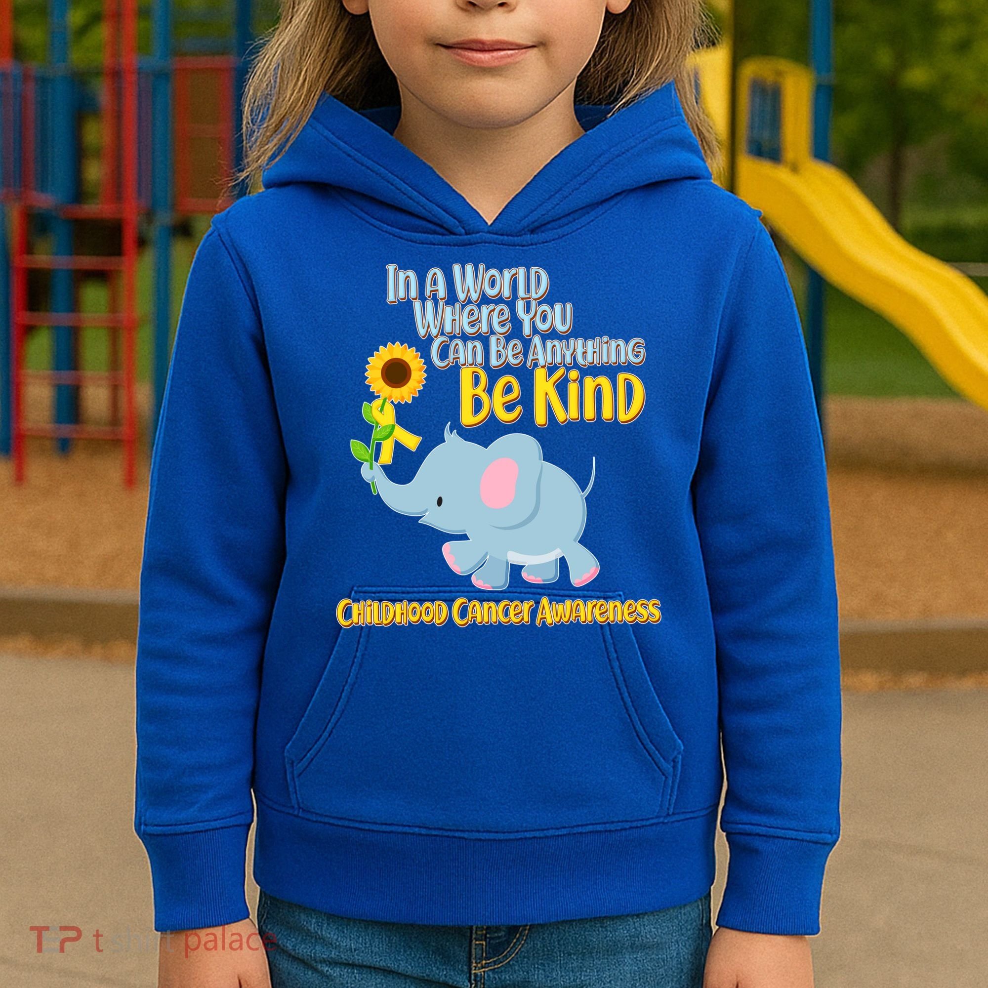 Be Kind Childhood Cancer Awareness Kids Hoodie