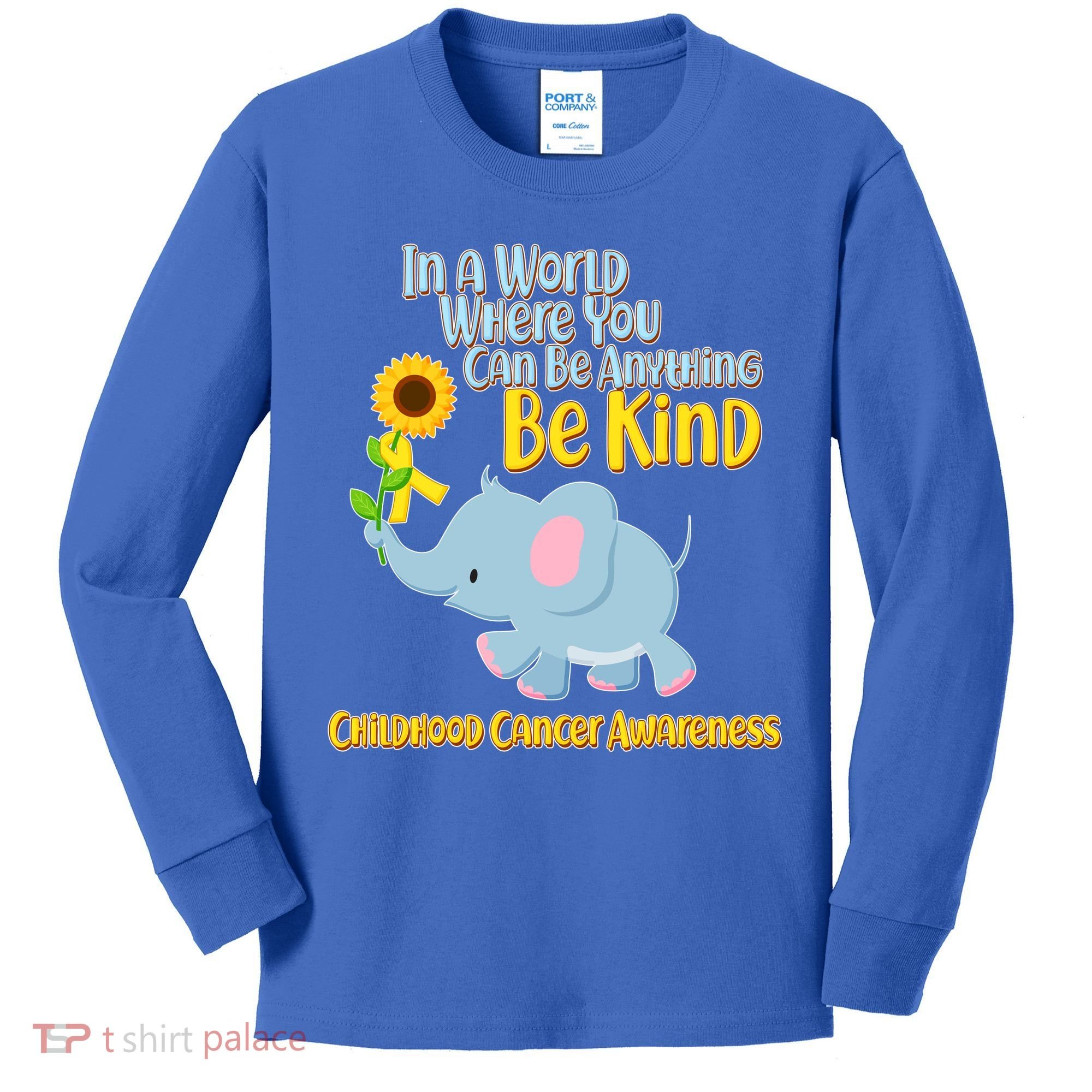 Be Kind Childhood Cancer Awareness Kids Long Sleeve Shirt