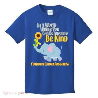 Be Kind Childhood Cancer Awareness Kids T-Shirt