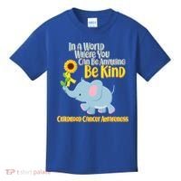 Be Kind Childhood Cancer Awareness Kids T-Shirt thumb 0