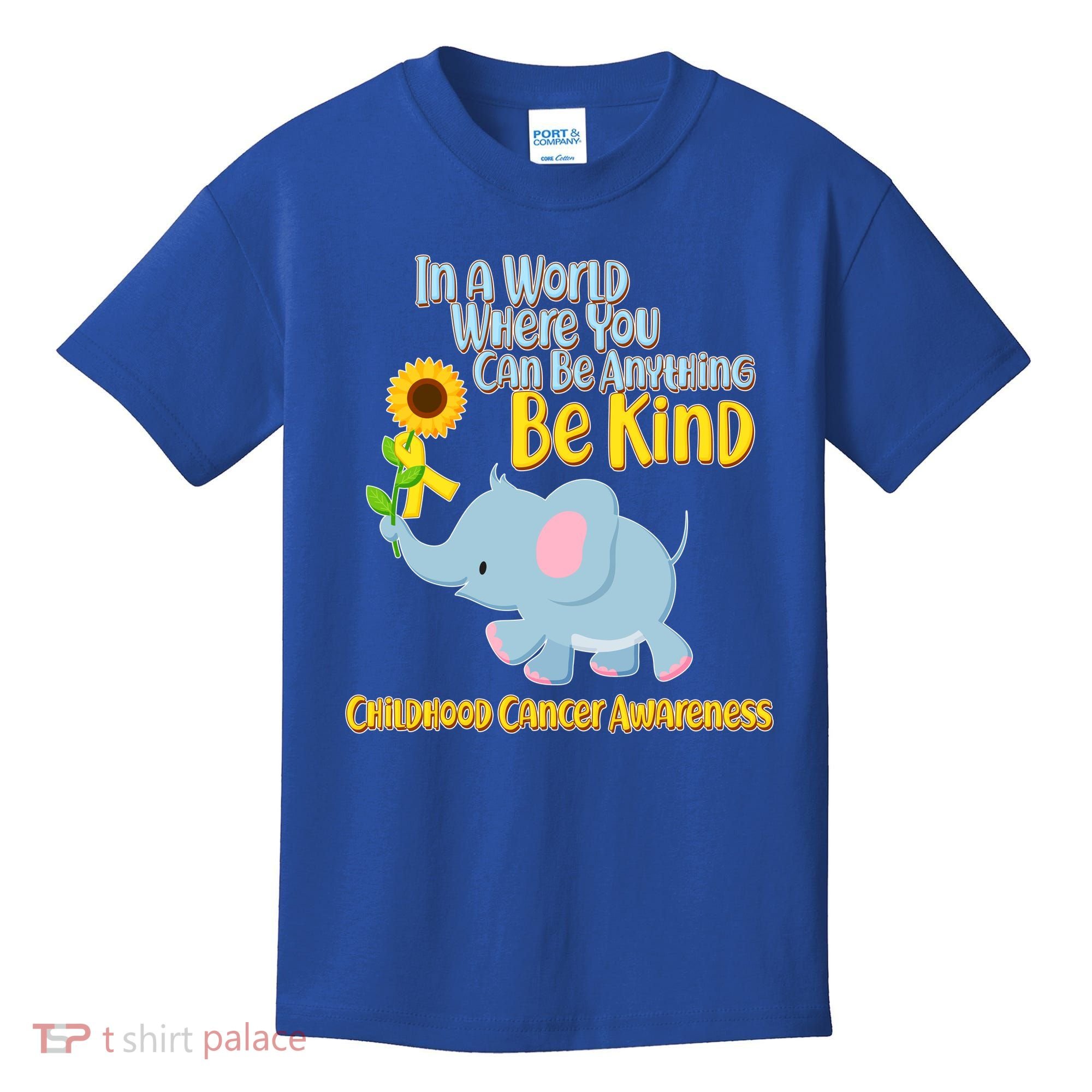 Be Kind Childhood Cancer Awareness Kids T-Shirt