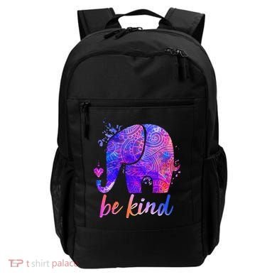 Be Kind Colorful Painted Elephant Backpack