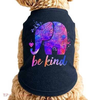 Be Kind Colorful Painted Elephant Doggie Tank
