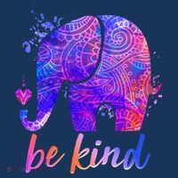 Be Kind Colorful Painted Elephant T-Shirt thumb 7