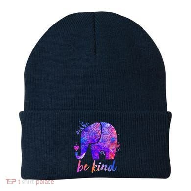 Be Kind Colorful Painted Elephant Beanie