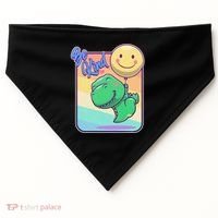 Be Kind Cute Happy TRex Dino Smiley Balloon USA-Made Doggie Bandana thumb 0