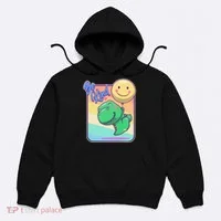 Be Kind Cute Happy TRex Dino Smiley Balloon Hoodie thumb 0