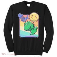 Be Kind Cute Happy TRex Dino Smiley Balloon Sweatshirt thumb 0