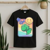 Be Kind Cute Happy TRex Dino Smiley Balloon T-Shirt thumb 2