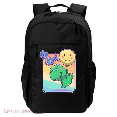 Be Kind Cute Happy TRex Dino Smiley Balloon Backpack