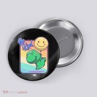 Be Kind Cute Happy TRex Dino Smiley Balloon Button thumb 0