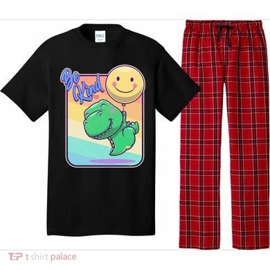 Be Kind Cute Happy TRex Dino Smiley Balloon Pajama Set