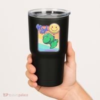 Be Kind Cute Happy TRex Dino Smiley Balloon Tumbler thumb 2