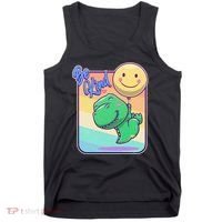 Be Kind Cute Happy TRex Dino Smiley Balloon Tank Top thumb 0