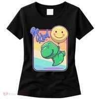Be Kind Cute Happy TRex Dino Smiley Balloon Women's T-Shirt thumb 0