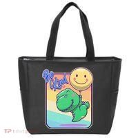 Be Kind Cute Happy TRex Dino Smiley Balloon Tote Bag thumb 0
