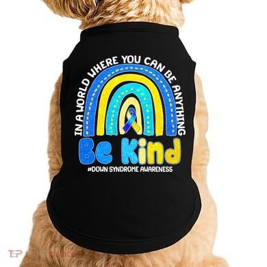 Be Kind Down Syndrome Awareness Rainbow Doggie Tank