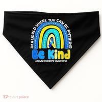 Be Kind Down Syndrome Awareness Rainbow USA-Made Doggie Bandana thumb 0