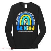 Be Kind Down Syndrome Awareness Rainbow Long Sleeve Shirt thumb 0