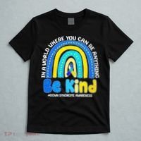 Be Kind Down Syndrome Awareness Rainbow T-Shirt thumb 5